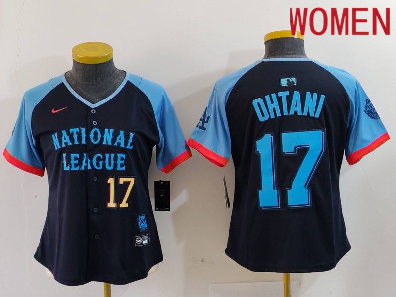 Women Los Angeles Dodgers #17 Ohtani Blue All star 2024 Nike MLB Jersey style 8013